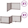 Barrière pour chien avec porte pliable 6 panneaux bois peuplier 567347567347