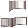Barrière pour chien avec porte pliable 6 panneaux bois peuplier 567347567347