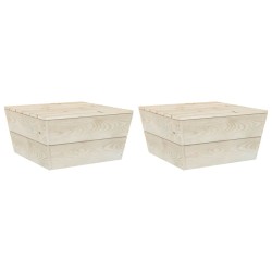 Tables de jardin 2 pcs 60x60x30 cm Bois d'épicéa imprégné 567356567356