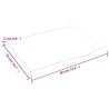 Dessus de table marron clair 60x50x2 cm bois chêne traité 567357567357