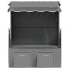 Strandkorb avec auvent poly rotin bois solide anthracite noir 567373567373