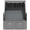 Strandkorb avec auvent poly rotin bois solide anthracite noir 567373567373