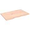 Dessus de table 80x50x2 cm bois de chêne massif non traité 567381567381
