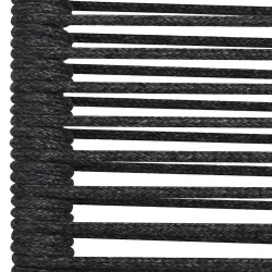 Ensemble à manger de jardin 5 pcs Noir Corde de coton et acier 567387567387