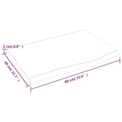 Dessus de table 60x40x2 cm bois de chêne massif non traité 567401567401