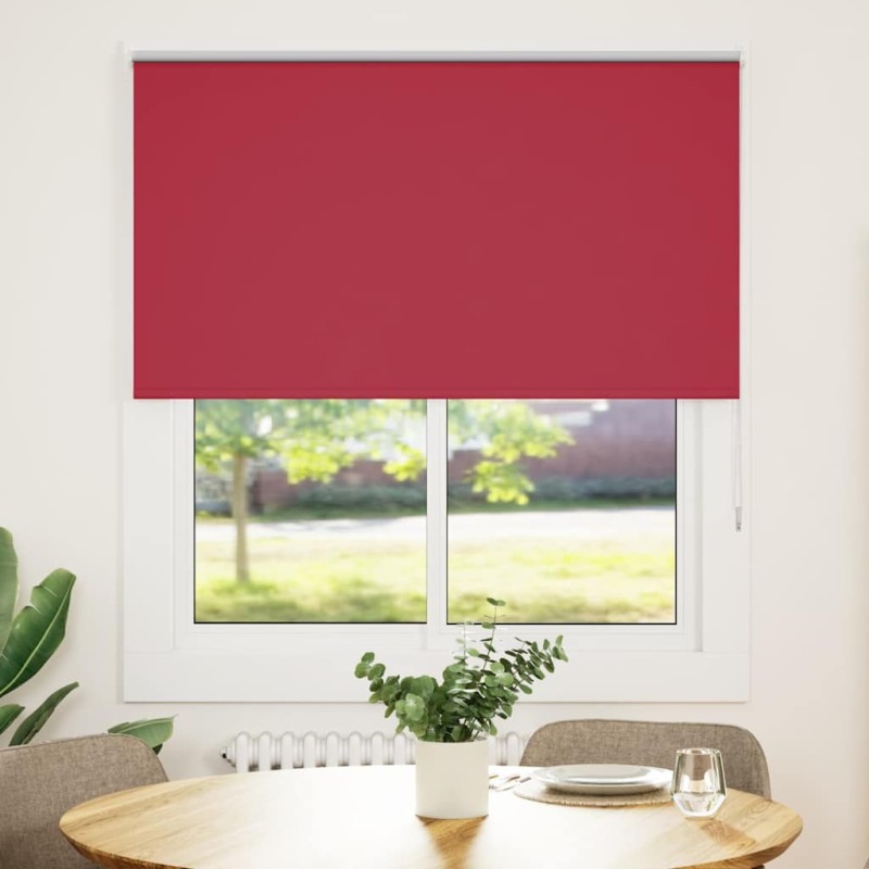 Store enrouleur occultant rouge largeur du tissu 126,6 cm 567424567424