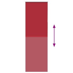 Store enrouleur occultant rouge largeur du tissu 80,7 cm 567425567425