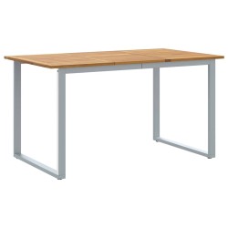 Table de Jardin Gris 140 x 80 x 75 cm Bois d'Acacia Massif 567465567465