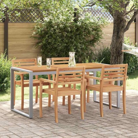 Table de Jardin Gris 180 x 90 x 75 cm Bois d'Acacia Massif 567466567466