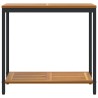 Table de jardin avec stockage Naturel et noir 80 x 35 x 75 cm 567467567467