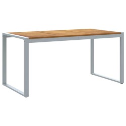 Table de Jardin Gris 160 x 80 x 75 cm Bois d'Acacia Massif 567468567468
