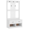 Portemanteau SANDNES blanc 87x40x159,5 cm bois massif pin 567469567469