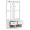 Portemanteau SANDNES blanc 87x40x159,5 cm bois massif pin 567469567469