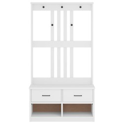 Portemanteau SANDNES blanc 87x40x159,5 cm bois massif pin 567469567469