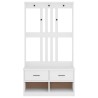 Portemanteau SANDNES blanc 87x40x159,5 cm bois massif pin 567469567469