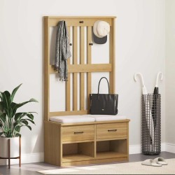 Portemanteau SANDNES 87x40x159,5 cm bois massif pin 567470567470
