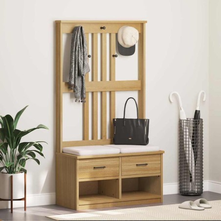 Portemanteau SANDNES 87x40x159,5 cm bois massif pin 567470567470