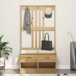 Portemanteau SANDNES 87x40x159,5 cm bois massif pin 567470567470