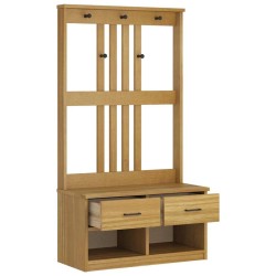 Portemanteau SANDNES 87x40x159,5 cm bois massif pin 567470567470