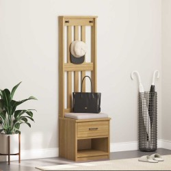 Portemanteau SANDNES 45x40x159,5 cm bois massif pin 567471567471