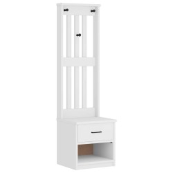 Portemanteau SANDNES blanc 45x40x159,5 cm bois massif pin 567472567472