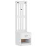 Portemanteau SANDNES blanc 45x40x159,5 cm bois massif pin 567472567472