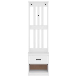 Portemanteau SANDNES blanc 45x40x159,5 cm bois massif pin 567472567472