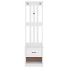 Portemanteau SANDNES blanc 45x40x159,5 cm bois massif pin 567472567472