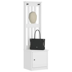 Portemanteau SANDNES blanc 45x40x159,5 cm bois massif pin 567475567475