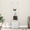 Portemanteau SANDNES blanc 45x40x159,5 cm bois massif pin 567475567475