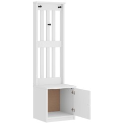 Portemanteau SANDNES blanc 45x40x159,5 cm bois massif pin 567475567475