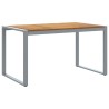 Table de Jardin Gris 140 x 80 x 75 cm Bois d'Acacia Massif 567476567476