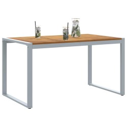 Table de Jardin Gris 140 x 80 x 75 cm Bois d'Acacia Massif 567476567476