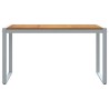 Table de Jardin Gris 140 x 80 x 75 cm Bois d'Acacia Massif 567476567476