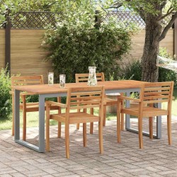 Table de Jardin Gris 200 x 90 x 75 cm Bois d'Acacia Massif 567477567477