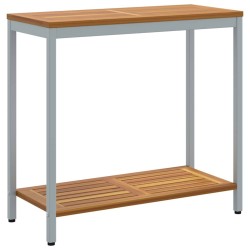 Table de jardin avec stockage Naturel et gris 80 x 35 x 75 cm 567478567478