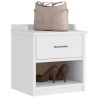 Banc de couloir SANDNES blanc 45x40x50 cm bois de pin massif 567479567479