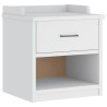 Banc de couloir SANDNES blanc 45x40x50 cm bois de pin massif 567479567479