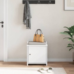 Banc de couloir SANDNES blanc 45x40x50 cm bois de pin massif 567480567480