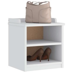 Banc de couloir SANDNES blanc 45x40x50 cm bois de pin massif 567481567481