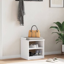 Banc de couloir SANDNES blanc 45x40x50 cm bois de pin massif 567481567481