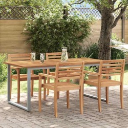 Table de Jardin Gris 180 x 90 x 75 cm Bois d'Acacia Massif 567485567485