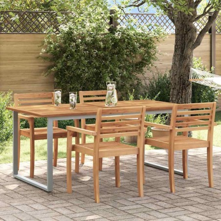 Table de Jardin Gris 180 x 90 x 75 cm Bois d'Acacia Massif 567485567485