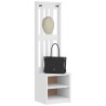 Portemanteau SANDNES blanc 45x40x159,5 cm bois massif pin 567488567488