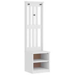 Portemanteau SANDNES blanc 45x40x159,5 cm bois massif pin 567488567488