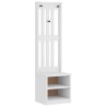Portemanteau SANDNES blanc 45x40x159,5 cm bois massif pin 567488567488