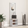 Portemanteau SANDNES blanc 45x40x159,5 cm bois massif pin 567488567488