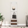 Portemanteau SANDNES blanc 45x40x159,5 cm bois massif pin 567488567488