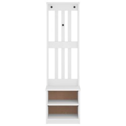 Portemanteau SANDNES blanc 45x40x159,5 cm bois massif pin 567488567488