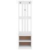 Portemanteau SANDNES blanc 45x40x159,5 cm bois massif pin 567488567488
